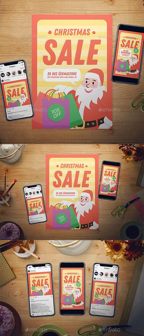 Christmas Sale Flyer Set 22868316
