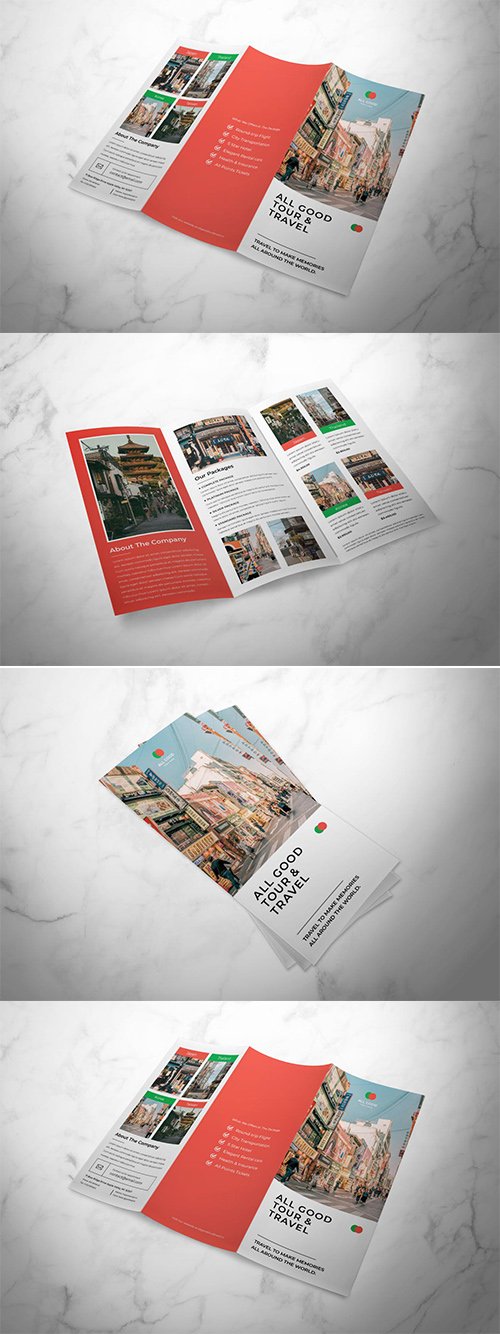 Travel Trifold PSD and AI Brochure