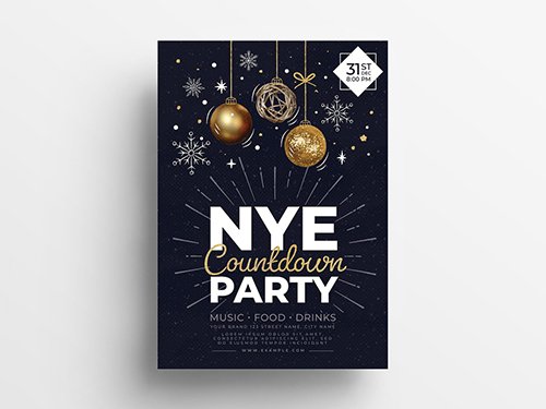 New Year's Eve Party Flyer Layout 299565936
