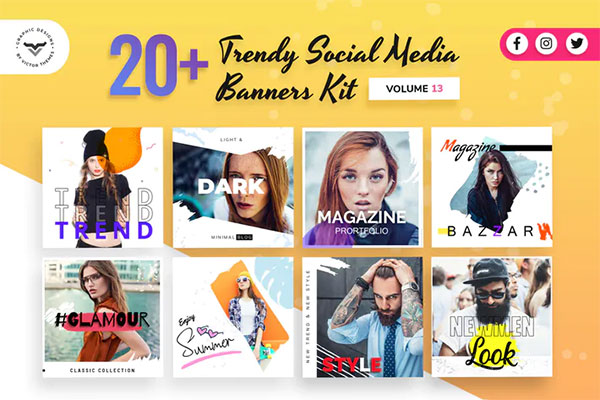 Social Media Banners Kit Volume XIII