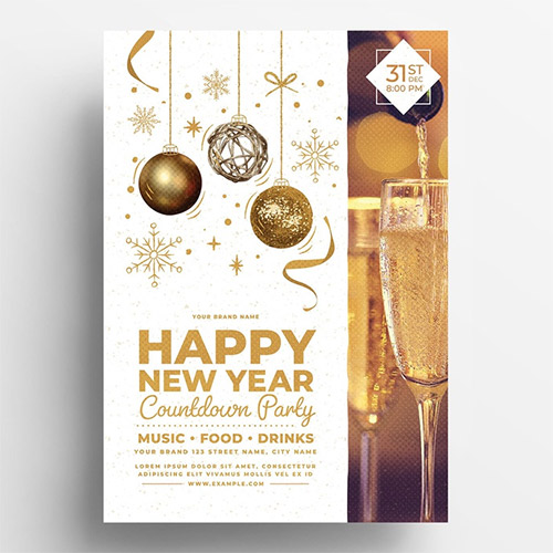 New Year's Eve Party Flyer Layout 299565940