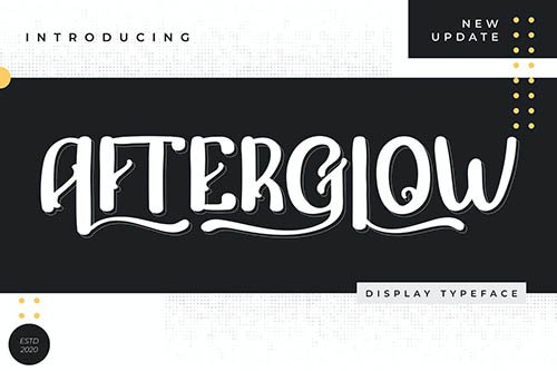 Afterglow | Display Typeface Font