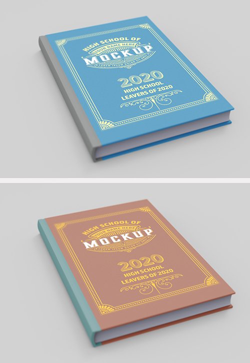 Hardcover Book Cover Mockup 345718581
