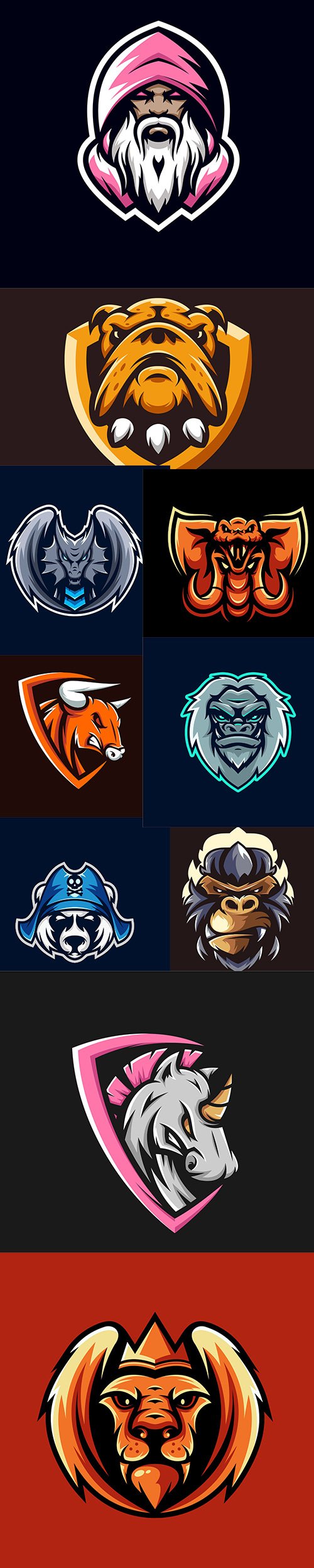 Mascot logo Set