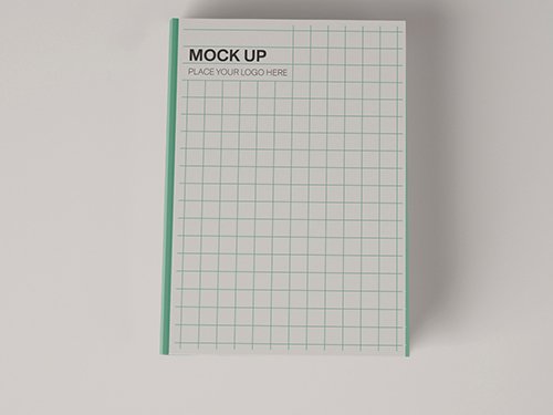 Top View of Two Hardcover Books Mockup