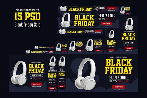 Black Friday Products Sale Banners PSD