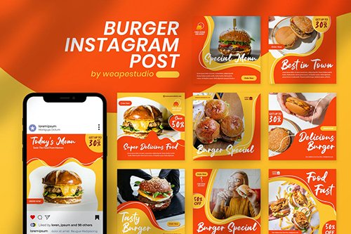 Burger Instagram Post