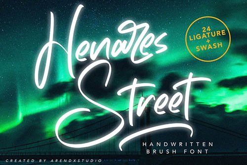 Heares Street - Brush Font