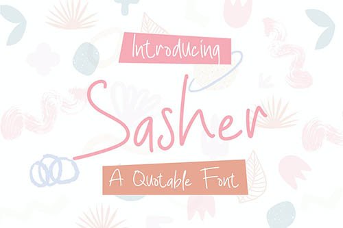 Sasher - A Quotable Font