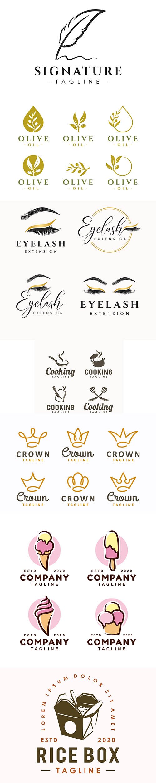 Logo design template set