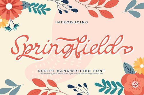 Springfield | Script Handwritten Font