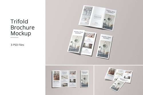 A4 Trifold Brochure Mockup Vol 01 PSD