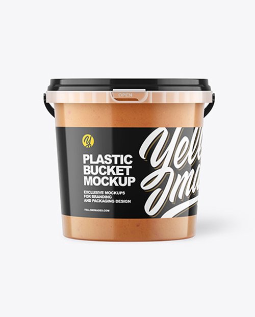 Plastic Bucket with Sauce Mockup 66409