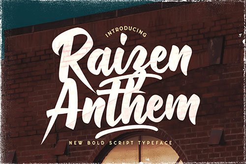 Raizen Anthem - Bold Script Font