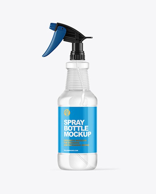 Clear Spray Bottle Mockup 66405