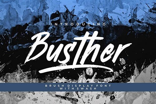 Busther - Handbrush Typeface