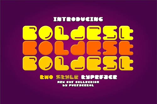 Boldest - Two Style Typeface