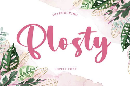 Blosty Lovely Font