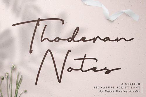 Thoderan Notes Signature Script Font