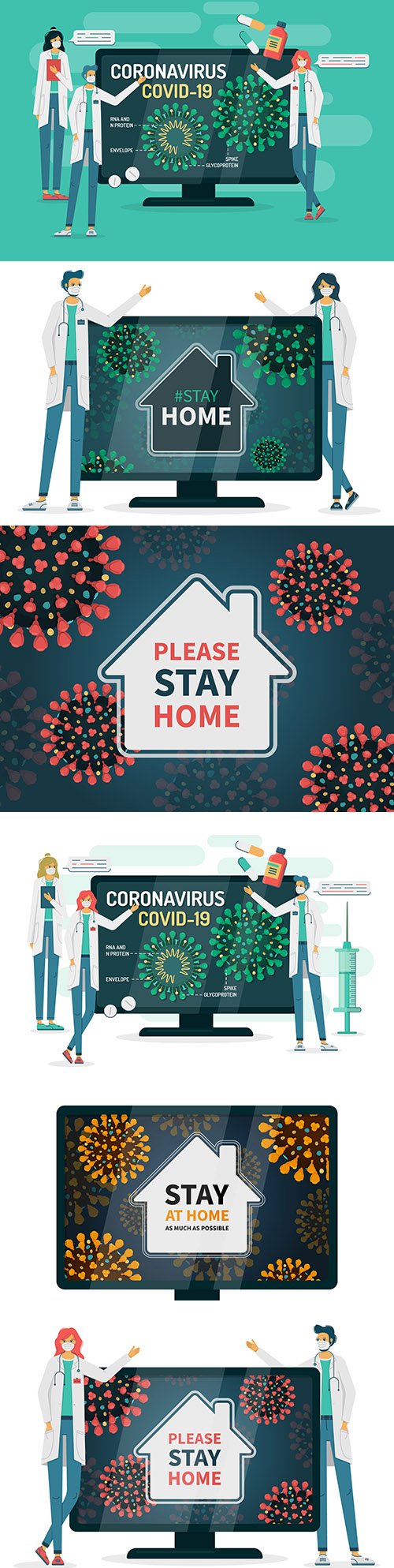 Doctors ask to stay at home due to coronavirus infection