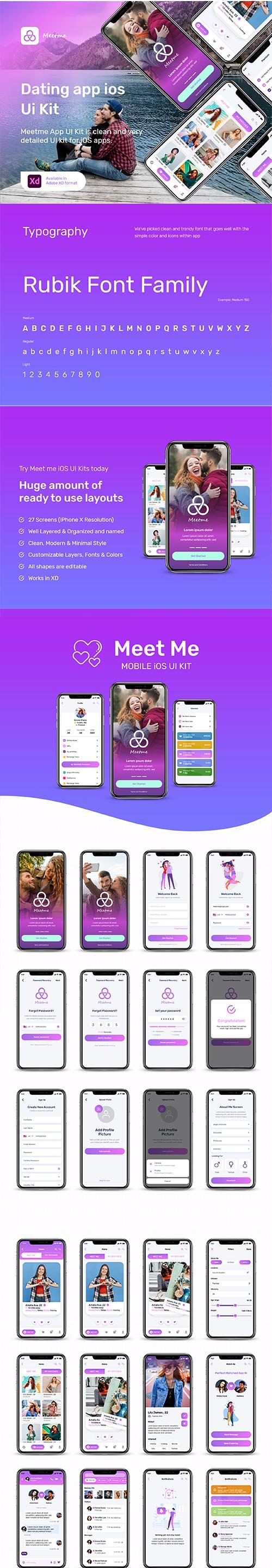 Meetme Application iOS UI Kit