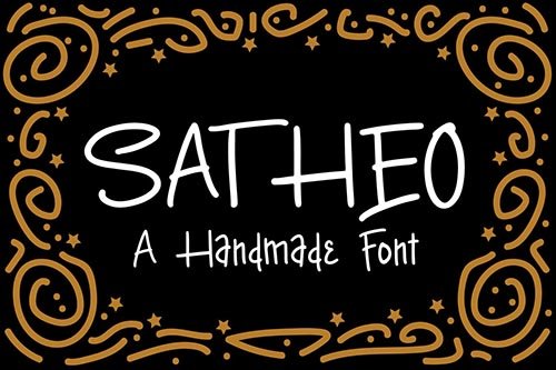 Satheo - A Handmade Font