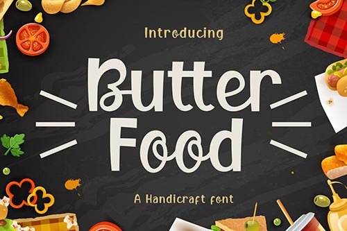 Butter Food Display Font