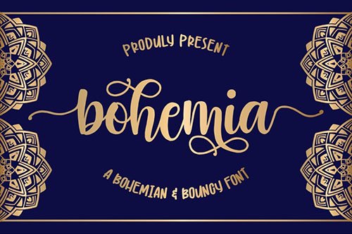 Bohemia a Script with Swash