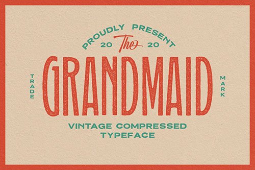 Grandmaid Condensed Typeface