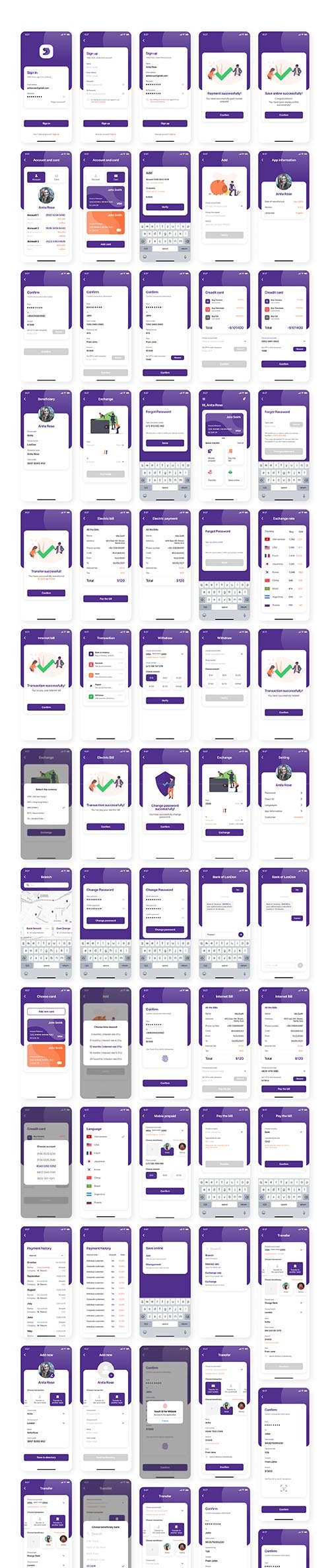 Miwal - Banking App UI Kit