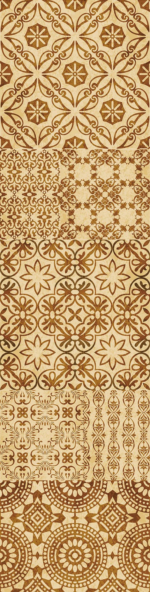 Retro brown textured background decorative elements