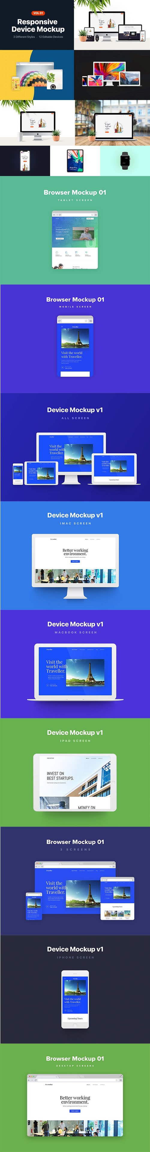 Responsive Device Mockup Vol 01
