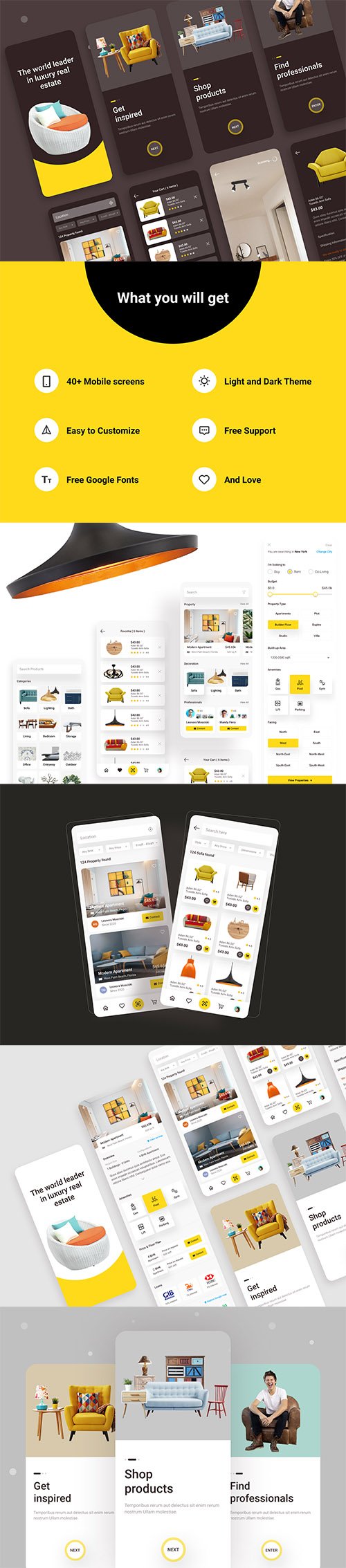 Real Estate & E-commerce UI Kit