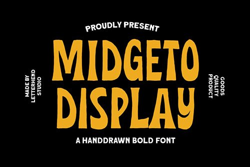 Midgeto Display - Handdrawn Font