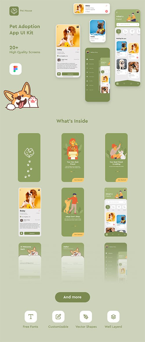 Pet House - Pet Adoption App UI Kit