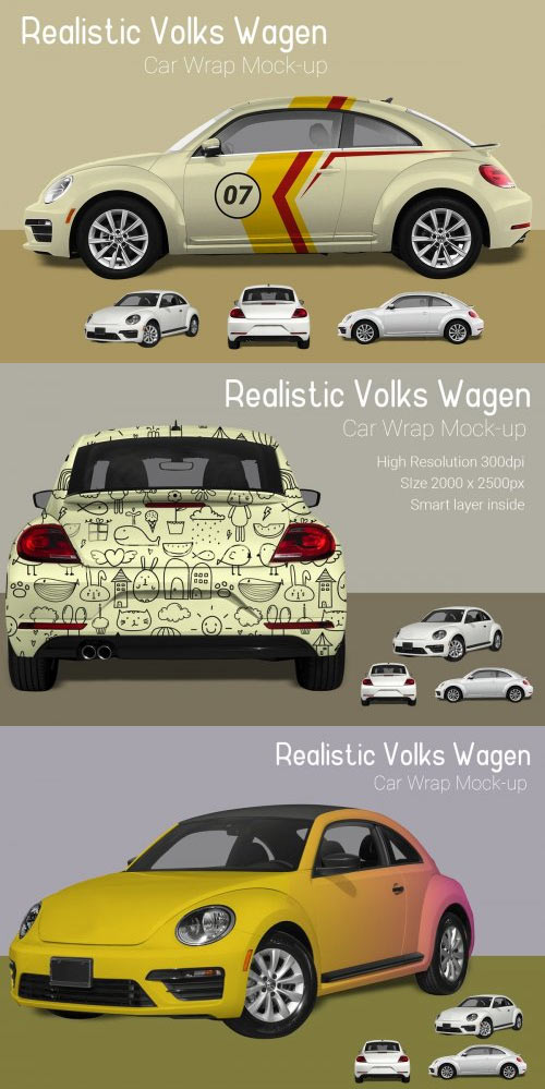 VW Car Wrap Mock-Up 3883291