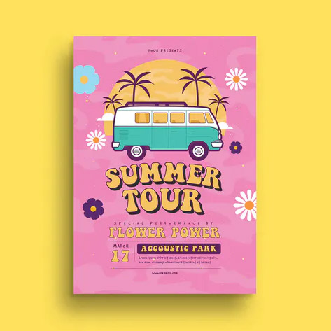 Summer Hippies Tour Flyer