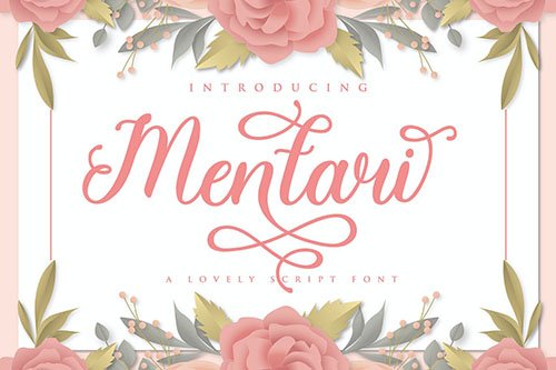 Mentari a lovely script font