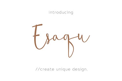 Esaqu - Modern & Feminine Fonts