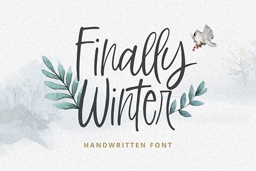 Finally Winter - handwritten font