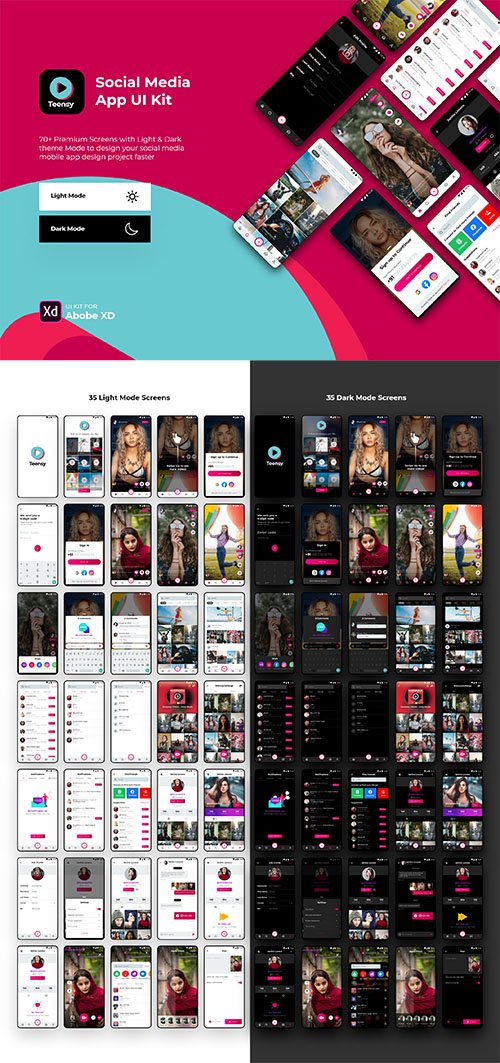 Teensy - Social Media App UI Kit