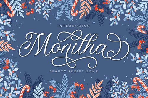 Monitha Beautyful script font