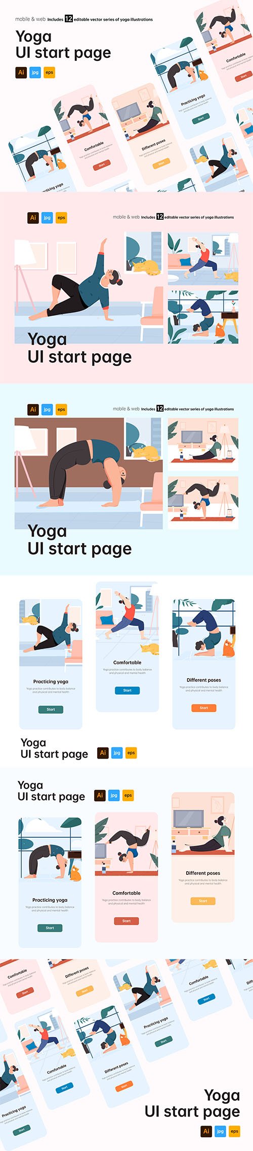 Yoga UI start page