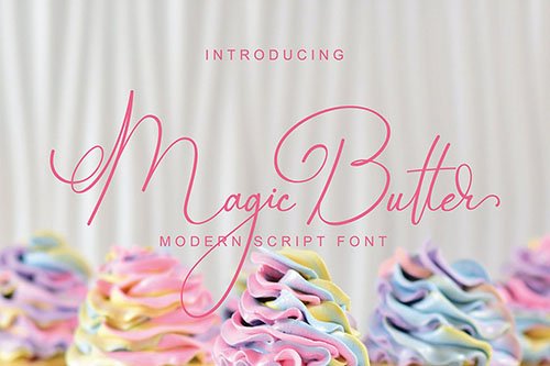Magic Butter Modern script font