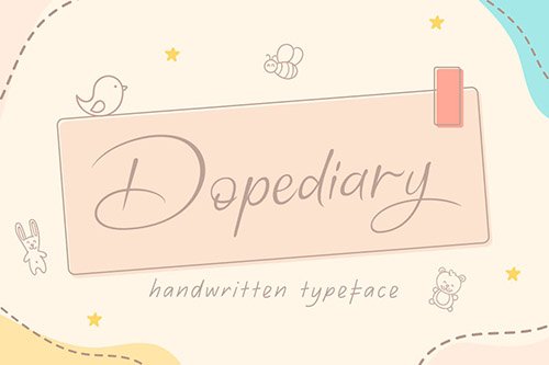 Dopediary Handwritten Typeface