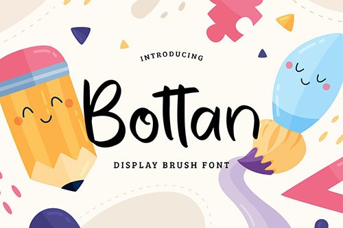 Bottan Display Brush Font