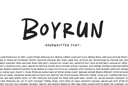 Boyrun - Handwritten Font