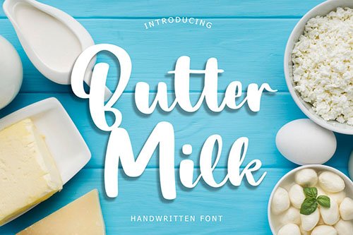 Butter Milk Handwritten Font