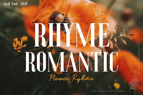Flower Rhyme - Romantic Serif