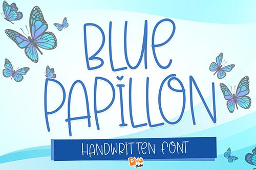 Blue Papillon - Cute Handwritten Font